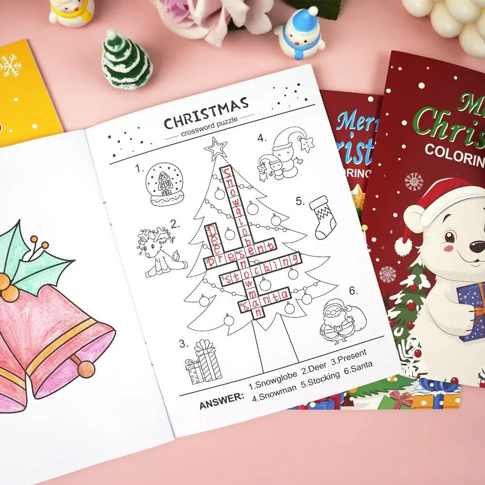 8PCS High Quality Christmas Theme Coloring Book