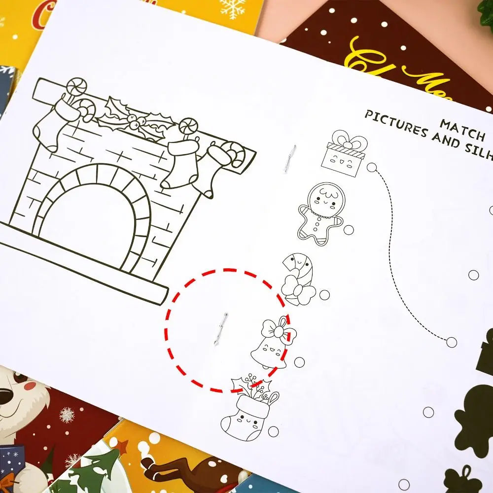 8PCS High Quality Christmas Theme Coloring Book